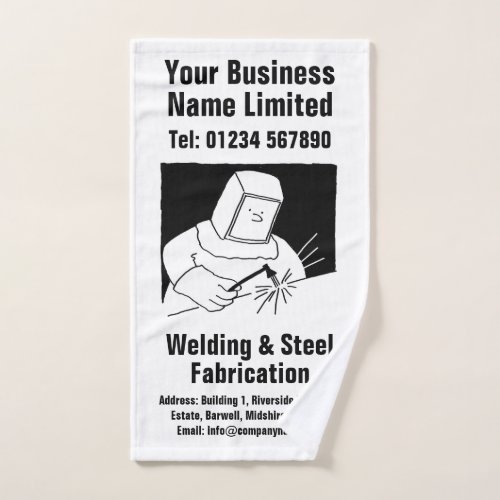 Welding  Fabrication Cartoon Design Hand Towel