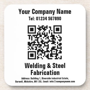 Welding & Fabrication QR Code Design Beverage Coaster