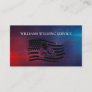 Welding Fabricator Contractor American Flag Business Card