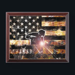 Welding Flag Sparks and Flames Award Plaque<br><div class="desc">Welding Flag Sparks and Flames</div>