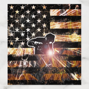 Welding Flag Sparks and Flames Envelope Liner