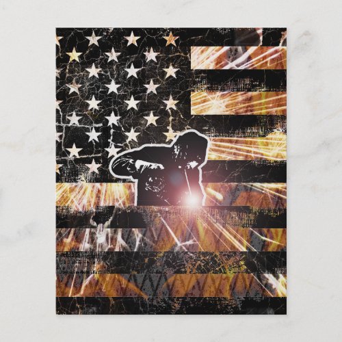 Welding Flag Sparks and Flames Flyer