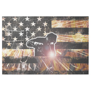 Welding Flag Sparks and Flames Gallery Wrap