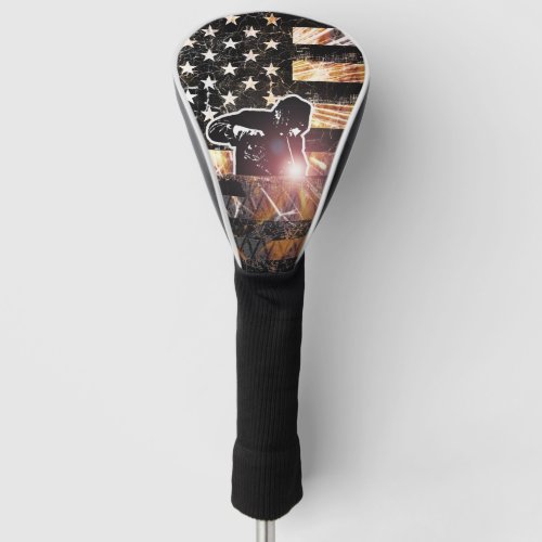 Welding Flag Sparks and Flames Golf Head Cover