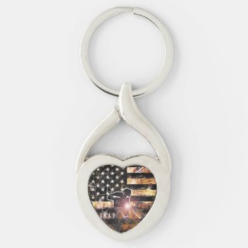 Welding Flag Sparks And Flames Keychain by Welding_Accessories at Zazzle