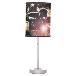 Welding Flag Sparks and Flames Table Lamp