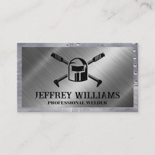 Welding Logo  Metal  Rivets Business Card