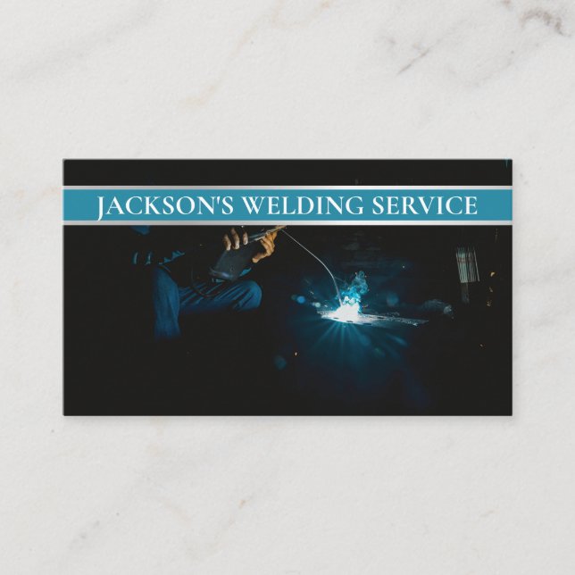 Welding Metal Fabrication Welder Business Card (Front)