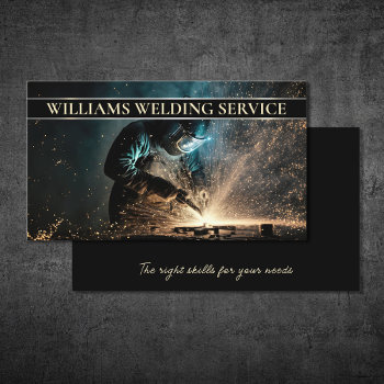 Welding Metal Fabrication Welder Business Card by tyraobryant at Zazzle