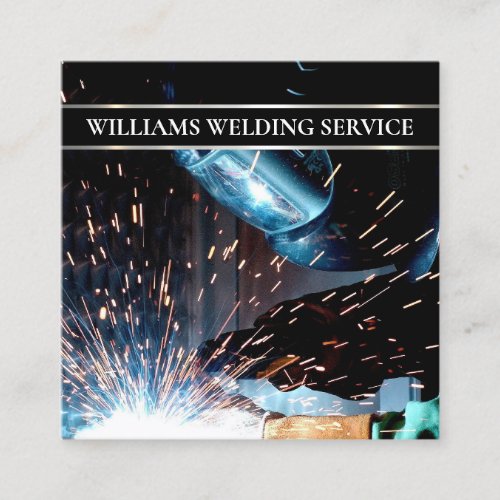 Welding Metal Fabrication Welder Square Business Card