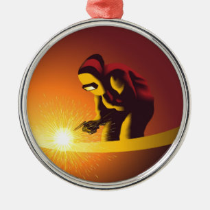 Welding metal ornament