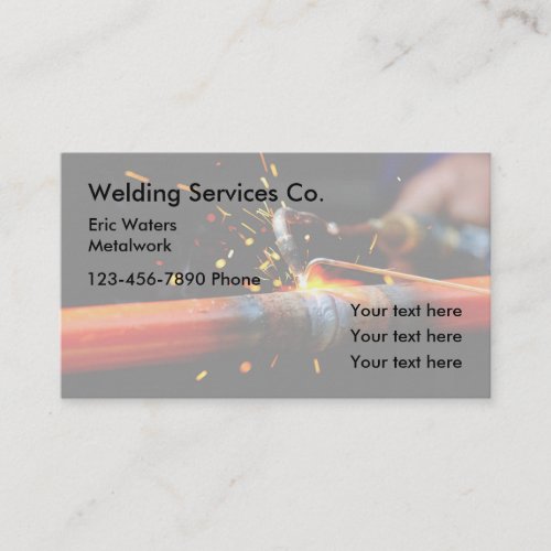 Welding Metalwork Services Business Card