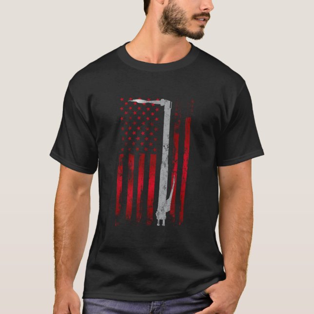 Welding Patriotic Usa American Flag Welder T-Shirt (Front)