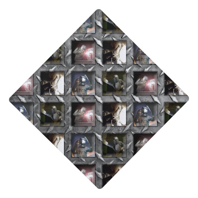 Welding Pattern Graduation Cap Topper (Front)