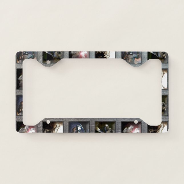 Welding Pattern License Plate Frame (Front)