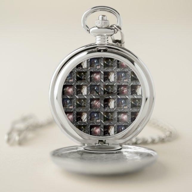 Welding Pattern Pocket Watch (Inside)