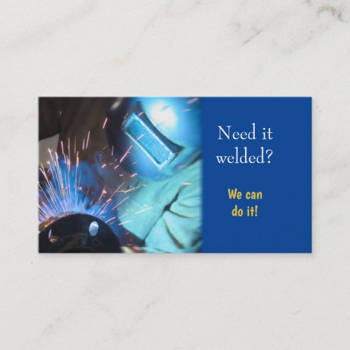 Welding Service Connect with Your Customer Business Card