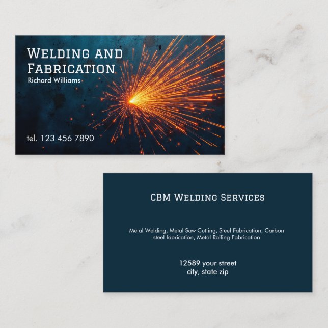 Welding Services Business Card (Front/Back)
