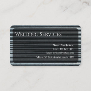 Welding Services Business card editable