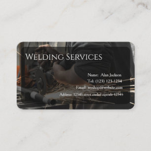Welding Services Business card editable