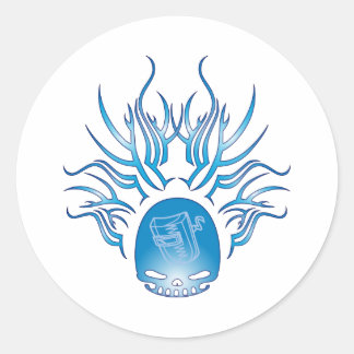 Welding Skull Classic Round Sticker