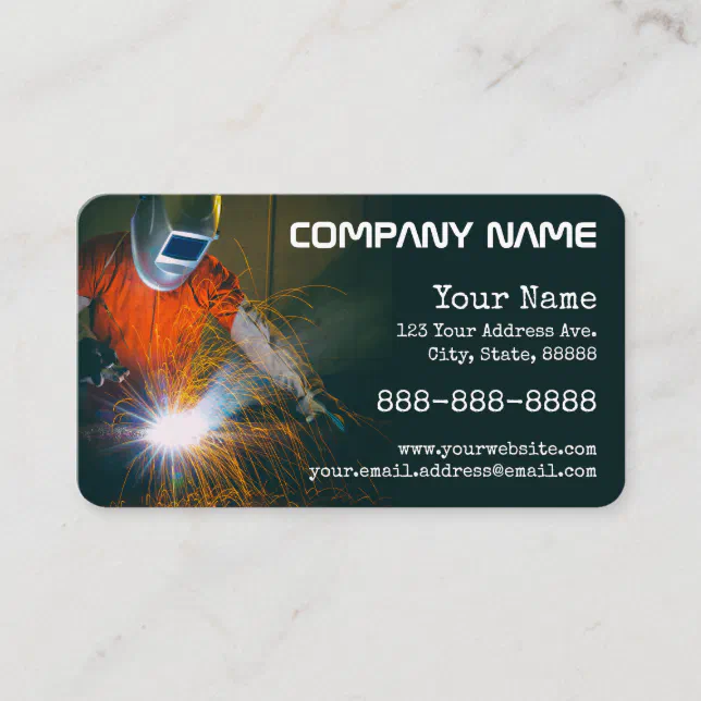 Welding Sparks Business Card Zazzle 3350