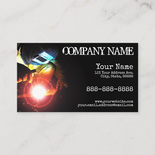 Welding Sparks Business Card (Front)