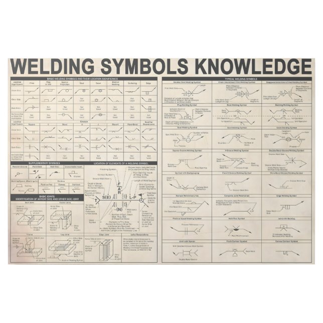 welding symbols knowledge gifts for welder gallery wrap (Front)