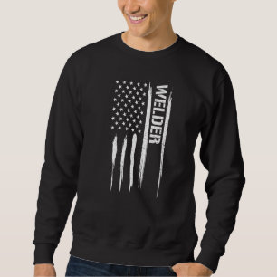 Welding Welder - American Flag Sayings Premium Sweatshirt