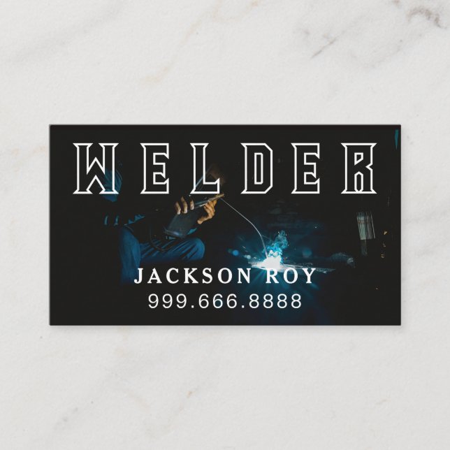 Welding Welder Construction Business Card (Front)