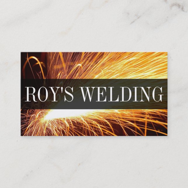 Welding Welder Construction Business Card (Front)
