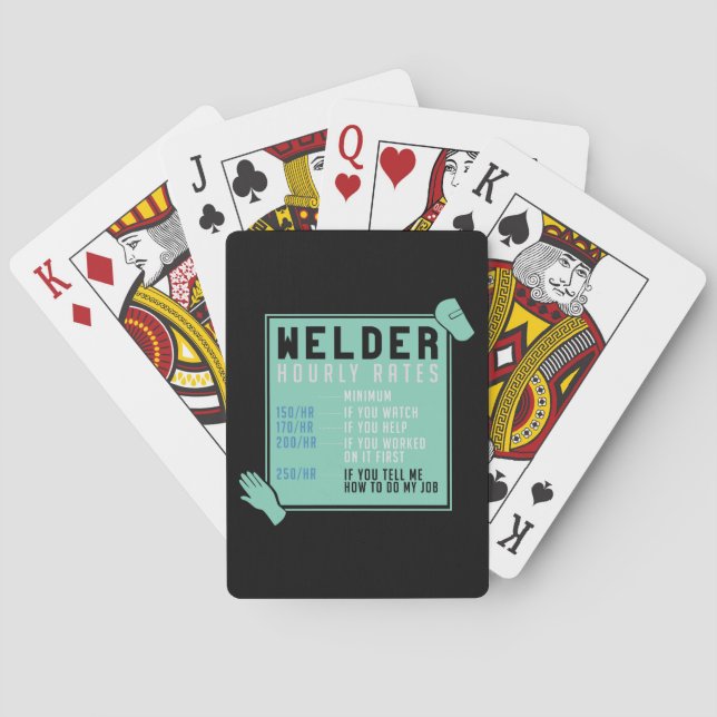 Welding - Welder Hourly Rates Poker Cards (Back)