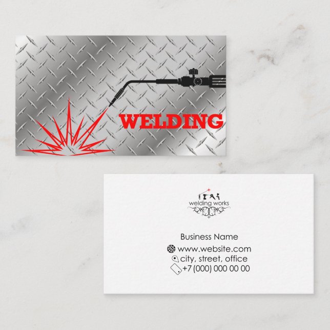 Welding work business card (Front/Back)