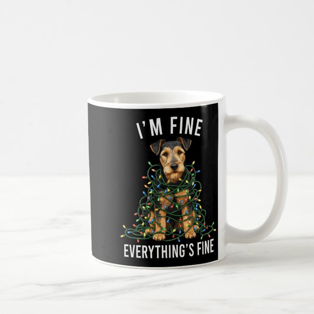 Welerrier Christmas I'm Fine Everything Is Fine Pr Coffee Mug (Right)