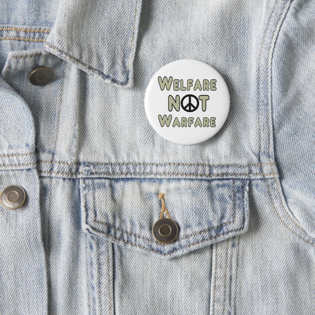 Welfare Not Warfare Button (In Situ)
