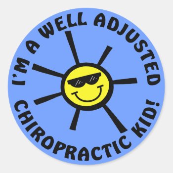Well Adjusted Chiro Kid Stickers by chiropracticbydesign at Zazzle