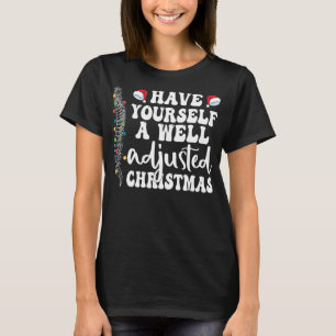 Well Adjusted Christmas Chiropractic Santa Chiro C T-Shirt