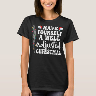 Well Adjusted Christmas Chiropractic Santa Chiro C T-Shirt