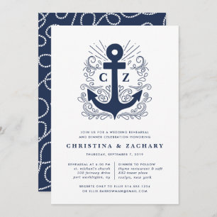 Well Anchored Rehearsal Dinner Invitation