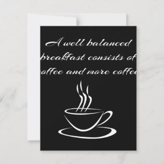 Well Balanced Coffee Breakfast Caffeine Lover Invitation