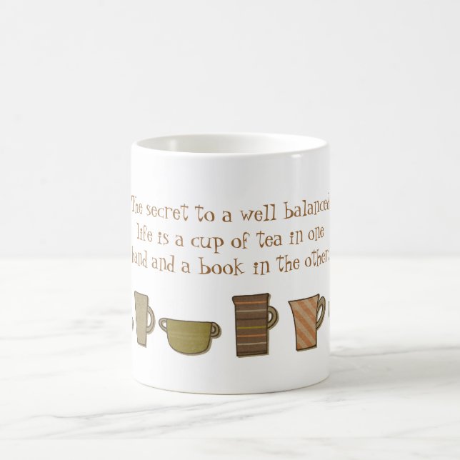 Well Balanced Life Cup of Tea Book Mug (Center)