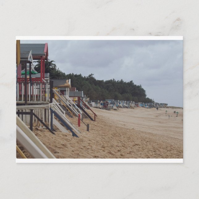 Well beach huts postcard (Front)
