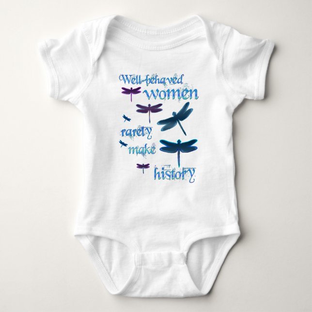 Well-behaved Dragonflies Baby Bodysuit (Front)