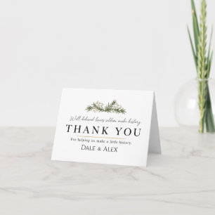 Well Behaved Lovers Personalized Thank You Card