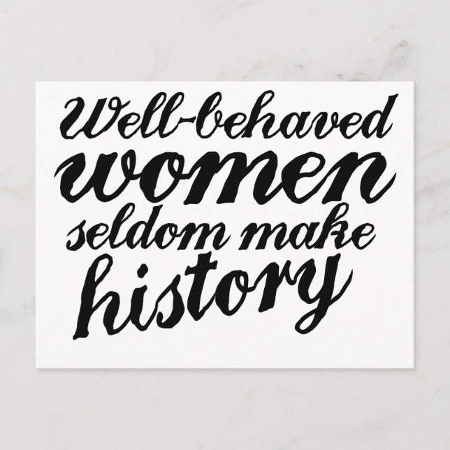 Well behaved women postcard (Front)