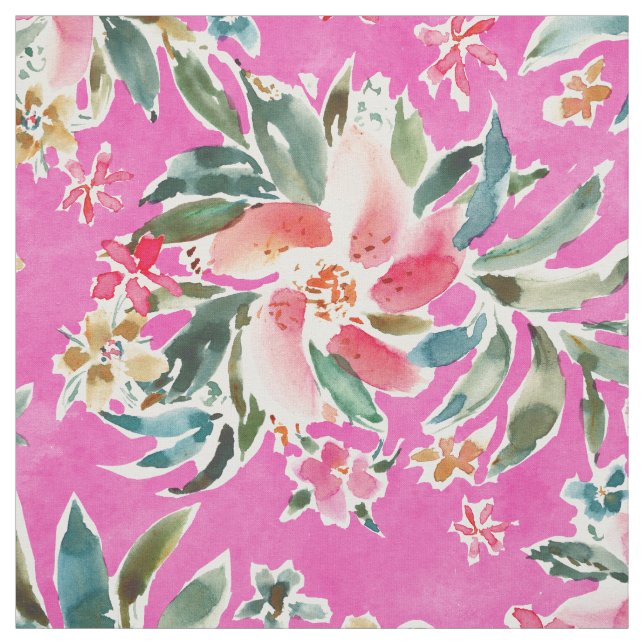 WELL BRAGGED Pink Floral Fabric (Swatch)