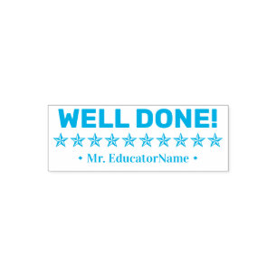 "WELL DONE!" Assignment Marking Rubber Stamp