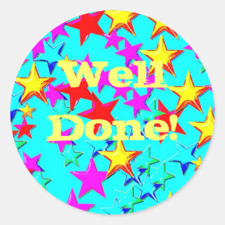 Well Done Blue Star sticker