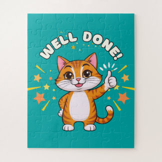 Well Done ! Cat Jigsaw Puzzle