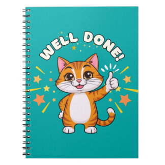 Well Done ! Cat Notebook